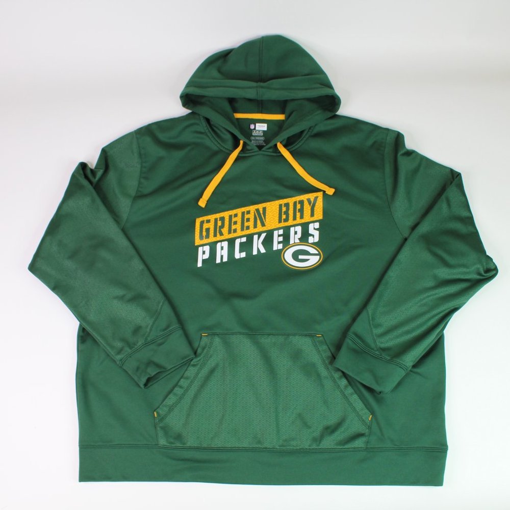 Official NFL Team Apparel Green Bay Packers 3XL Hoodie Sweatshirt TX3 Warm
